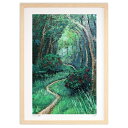 版画 緑の世界 (Art Dream Awaji)インテリア 壁掛け 額入り 風景画 ポスター アート リビング 玄関に飾る 風水 プレゼント モダン アートフレーム