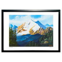 【抽選ポイント100%バック】版画 雪山と山小屋 (Issey)インテリア 壁掛け 額入り 風景画 ポスター アート リビング 玄関に飾る 風水 プレゼント モ...