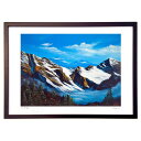 【抽選ポイント100%バック】版画 雲海と雪山 (Issey)インテリア 壁掛け 額入り 風景画 ポスター アート リビング 玄関に飾る 風水 プレゼント モダ...