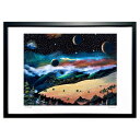 【抽選ポイント100%バック】版画 宇宙船地球号・・・宇宙の平原 (Issey)インテリア 壁掛け 額入り 風景画 ポスター アート リビング 玄関に飾る 風水...