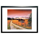 【抽選ポイント100%バック】版画 スコットランドの夕暮れ (Issey)インテリア 壁掛け 額入り 風景画 ポスター アート リビング 玄関に飾る 風水 プレ...