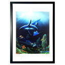 【抽選ポイント100%バック】版画 海底のモアイ像 (Issey)インテリア 壁掛け 額入り 風景画 ポスター アート リビング 玄関に飾る 風水 プレゼント ...