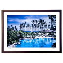 版画 Tropical Resort Memory #1 (Little Dinosaur)インテリア 壁掛け 額入り 風景画 ポスター アート リビング 玄関に飾る 風水 プレゼント モダン アートフレ