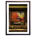 【抽選ポイント100%バック】版画 山門借景 (mitan)インテリア 壁掛け 額入り 風景画 ポスター アート リビング 玄関に飾る 風水 プレゼント モダン...