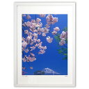 【抽選ポイント100%バック】版画 ボタン桜富士 (レモンポポ)インテリア 壁掛け 額入り 風景画 ポスター アート リビング 玄関に飾る 風水 プレゼント モ...