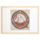 【抽選ポイント100%バック】版画 シマエナガ (くらとみさや)インテリア 壁掛け 額入り 風景画 ポスター アート リビング 玄関に飾る 風水 プレゼント モ...