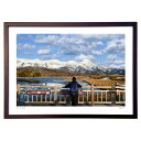 【スーパーSALE半額】版画 絶景知床 (小野 忠)インテリア 壁掛け 額入り 風景画 ポスター アート リビング 玄関に飾る 風水 プレゼント モダン アート...