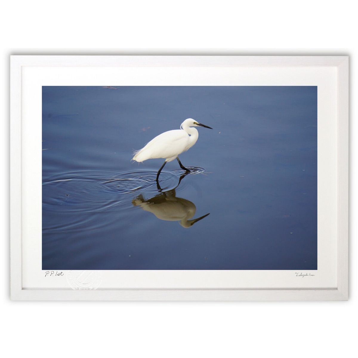 【スーパーSALE半額】版画 野鳥の散歩 (茂木周造)インテリア 壁掛け 額入り 風景画 ポスター アート リビング 玄関に飾る 風水 プレゼント モダン アー...