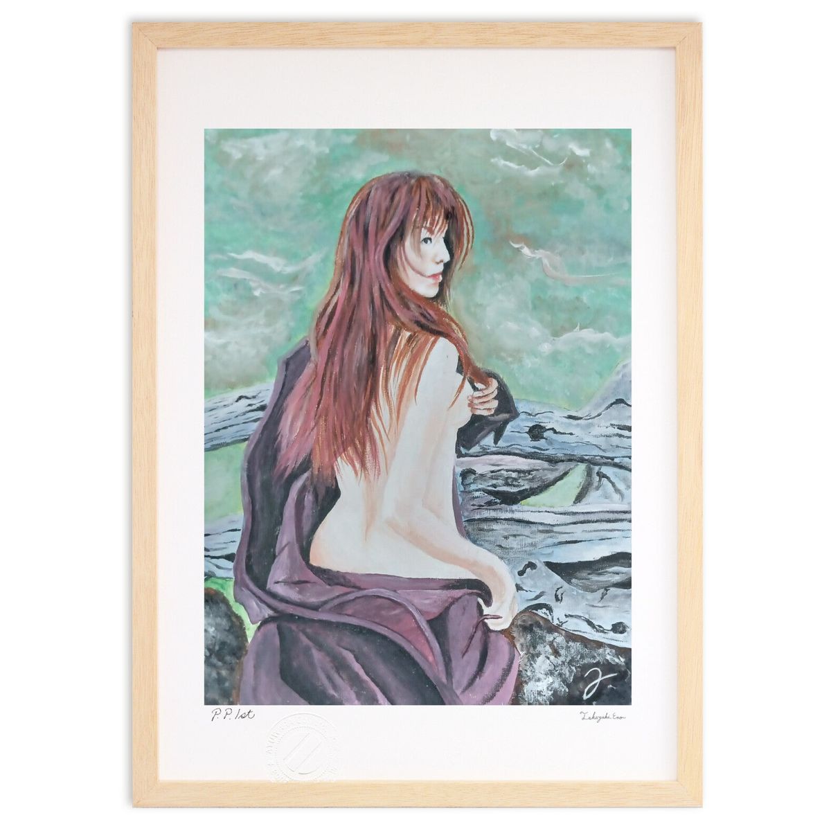 【スーパーSALE半額】版画 時よ止まれ (横山浩二)インテリア 壁掛け 額入り 風景画 ポスター アート リビング 玄関に飾る 風水 プレゼント モダン アー...