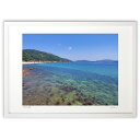 【スーパーSALE半額】版画 碧海 (きのこはかせ)インテリア 壁掛け 額入り 風景画 ポスター アート リビング 玄関に飾る 風水 プレゼント モダン アート...