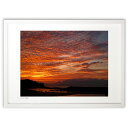 【スーパーSALE半額】版画 空を焦がす夜明け (m_y8(Mami))インテリア 壁掛け 額入り 風景画 ポスター アート リビング 玄関に飾る 風水 プレゼ...