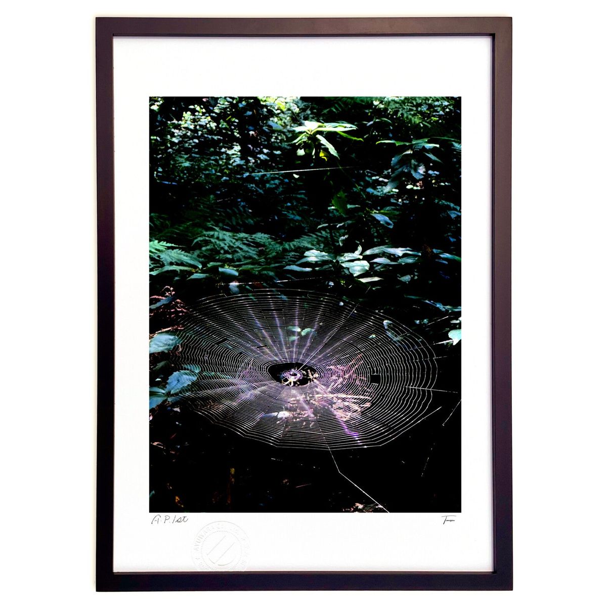 【スーパーSALE半額】版画 朝露の織り糸 (ともさん)インテリア 壁掛け 額入り 風景画 ポスター アート リビング 玄関に飾る 風水 プレゼント モダン ア...