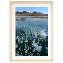 【スーパーSALE半額】版画 糠平湖のアイスバブル (小野 忠)インテリア 壁掛け 額入り 風景画 ポスター アート リビング 玄関に飾る 風水 プレゼント モ...