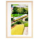 【スーパーSALE半額】版画 鉄路の記憶 (蒼海(あおい))インテリア 壁掛け 額入り 風景画 ポスター アート リビング 玄関に飾る 風水 プレゼント モダン...