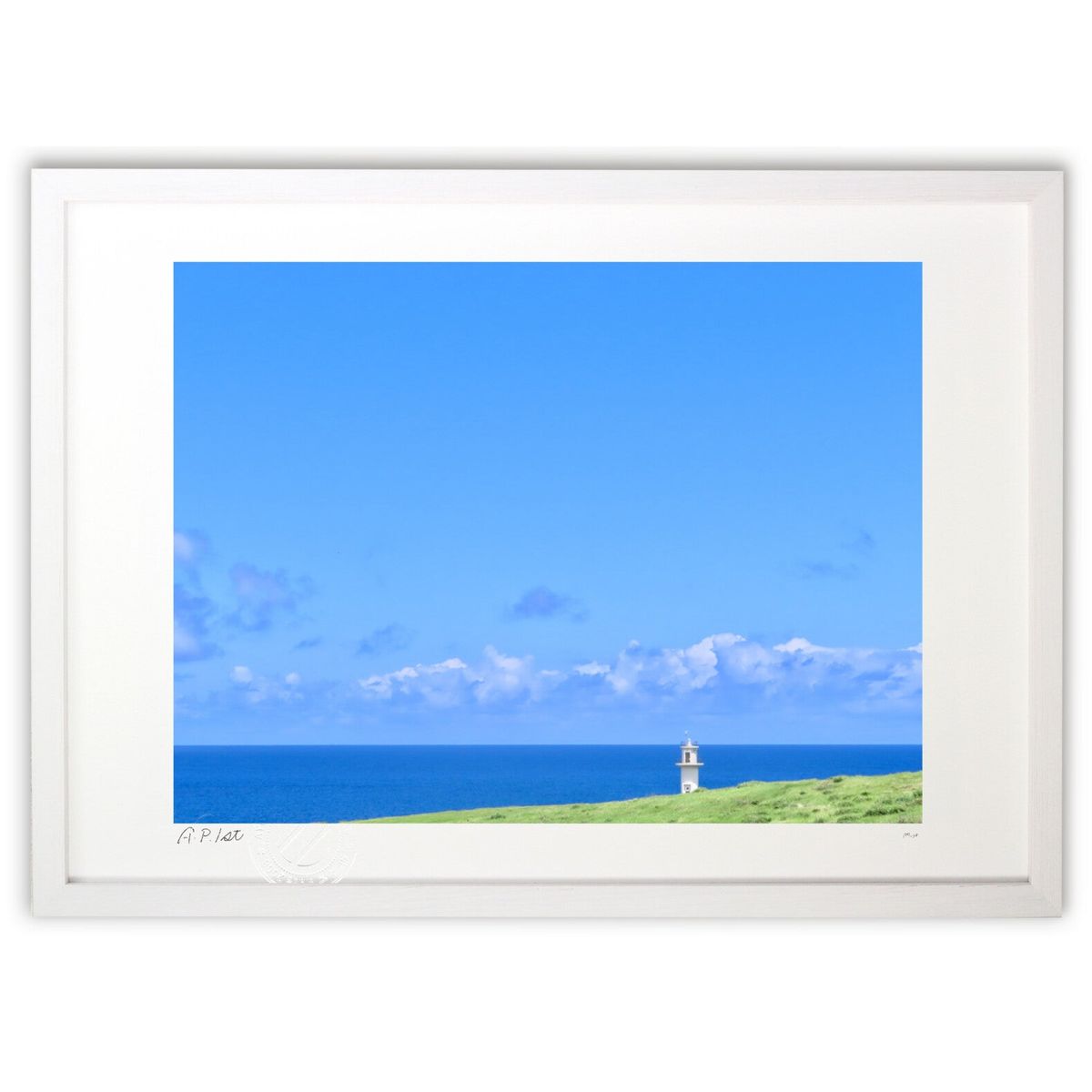 【スーパーSALE半額】版画 見守る白 (m_y8(Mami))インテリア 壁掛け 額入り 風景画 ポスター アート リビング 玄関に飾る 風水 プレゼント モ...