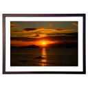 【スーパーSALE半額】版画 静かなる夕日 (fu-keiphoto)インテリア 壁掛け 額入り 風景画 ポスター アート リビング 玄関に飾る 風水 プレゼン...