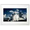 【スーパーSALE半額】版画 夏の空 (ビリー)インテリア 壁掛け 額入り 風景画 ポスター アート リビング 玄関に飾る 風水 プレゼント モダン アートフレ...