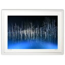 【スーパーSALE半額】版画 夜の青い池 (小野 忠)インテリア 壁掛け 額入り 風景画 ポスター アート リビング 玄関に飾る 風水 プレゼント モダン アー...