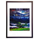 【抽選ポイント100%バック】版画 宇宙の廃屋 (Issey)インテリア 壁掛け 額入り 風景画 ポスター アート リビング 玄関に飾る 風水 プレゼント モダ...