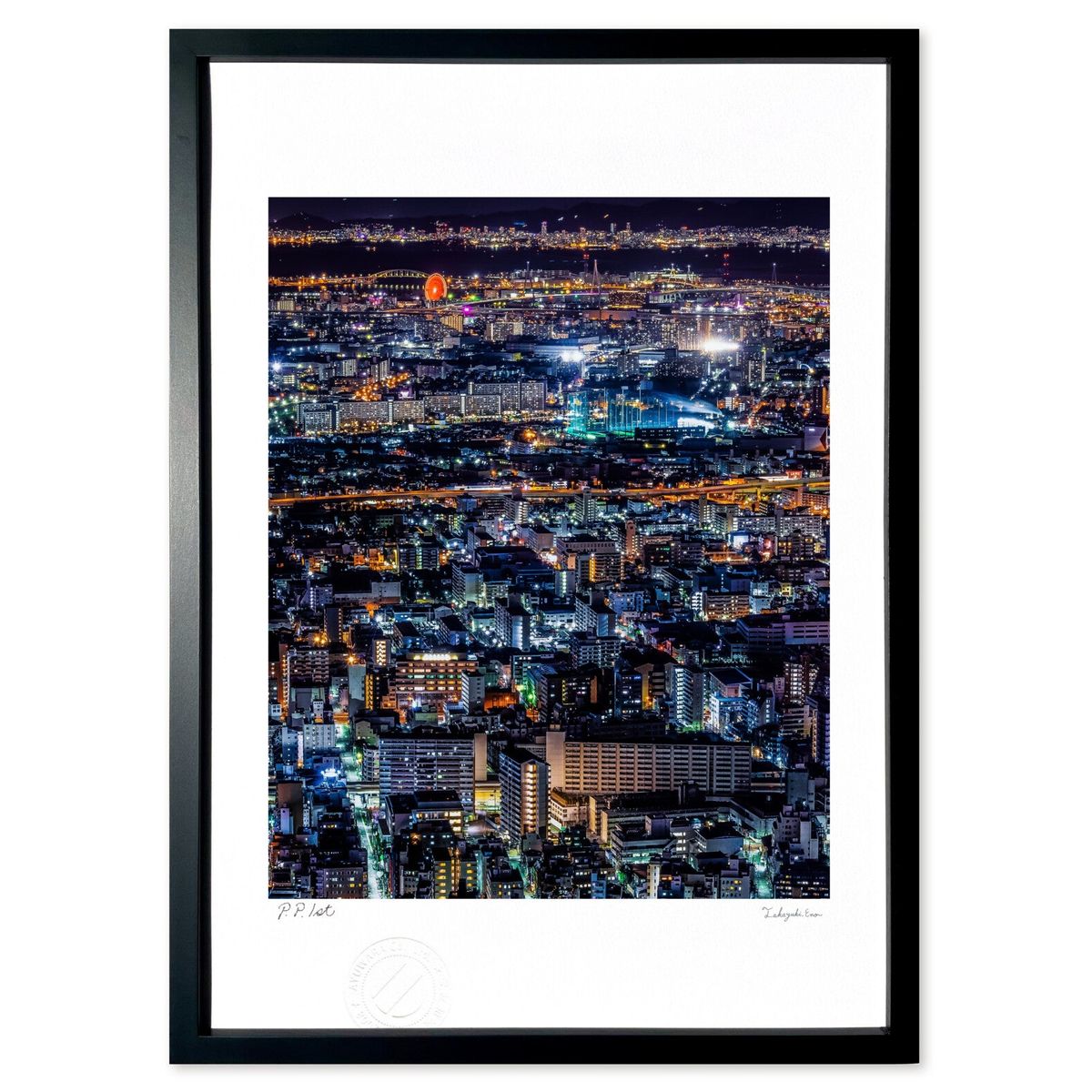 【作家からの作品説明】あべのハルカス展望台からの夜景あべのハルカスの展望台からの大阪ベイエリアの夜景&