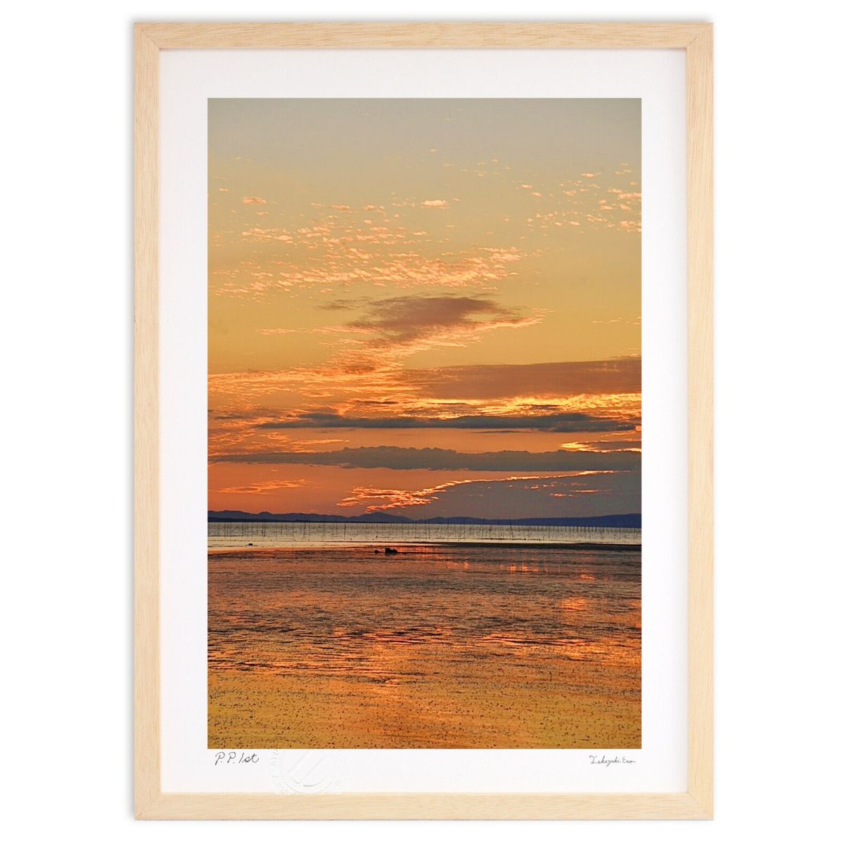 版画 時の流れ (mitan)インテリア 壁掛け 額入り 風景画 ポスター アート リビング 玄関に飾る 風水 プレゼント モダン アートフレーム