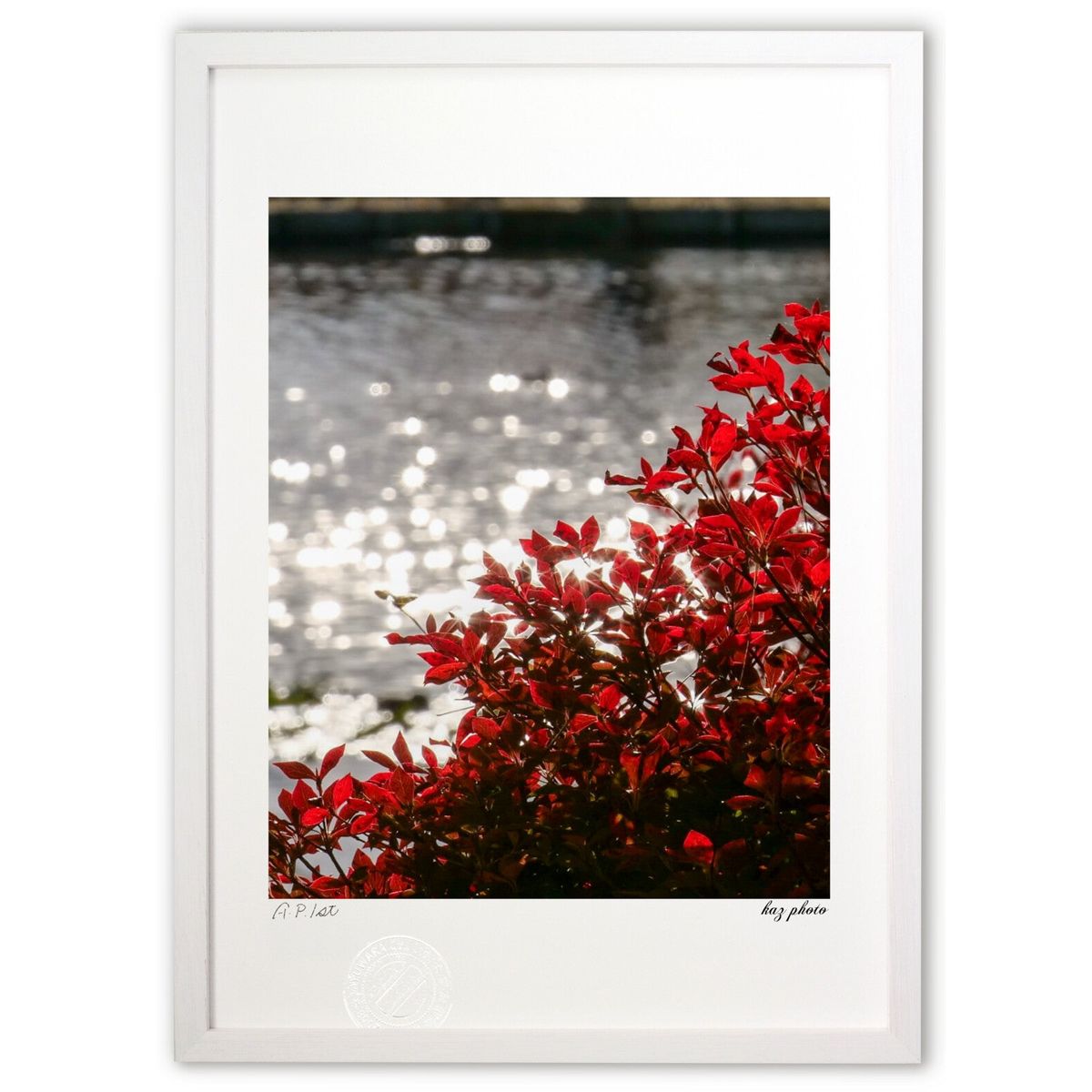 版画 紅葉 (kaz photo)インテリア 壁掛け 額入り 風景画 ポスター アート リビング 玄関に飾る 風水 プレゼント モダン アートフレーム