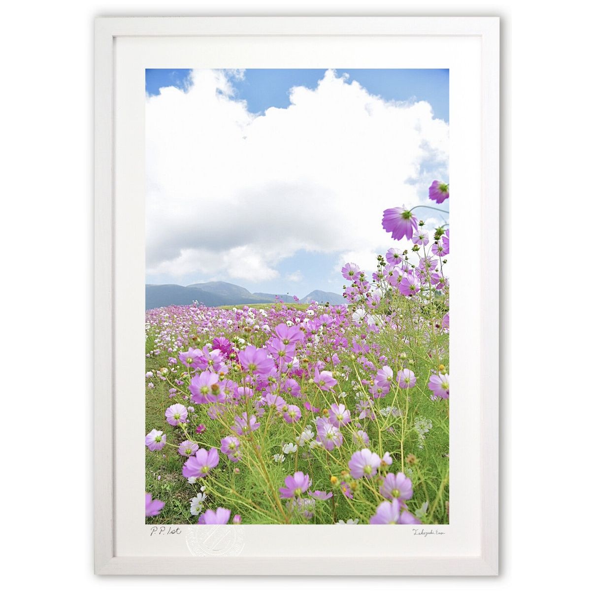 版画 爽やかな高原 (mitan)インテリア 壁掛け 額入り 風景画 ポスター アート リビング 玄関に飾る 風水 プレゼント モダン アートフレーム