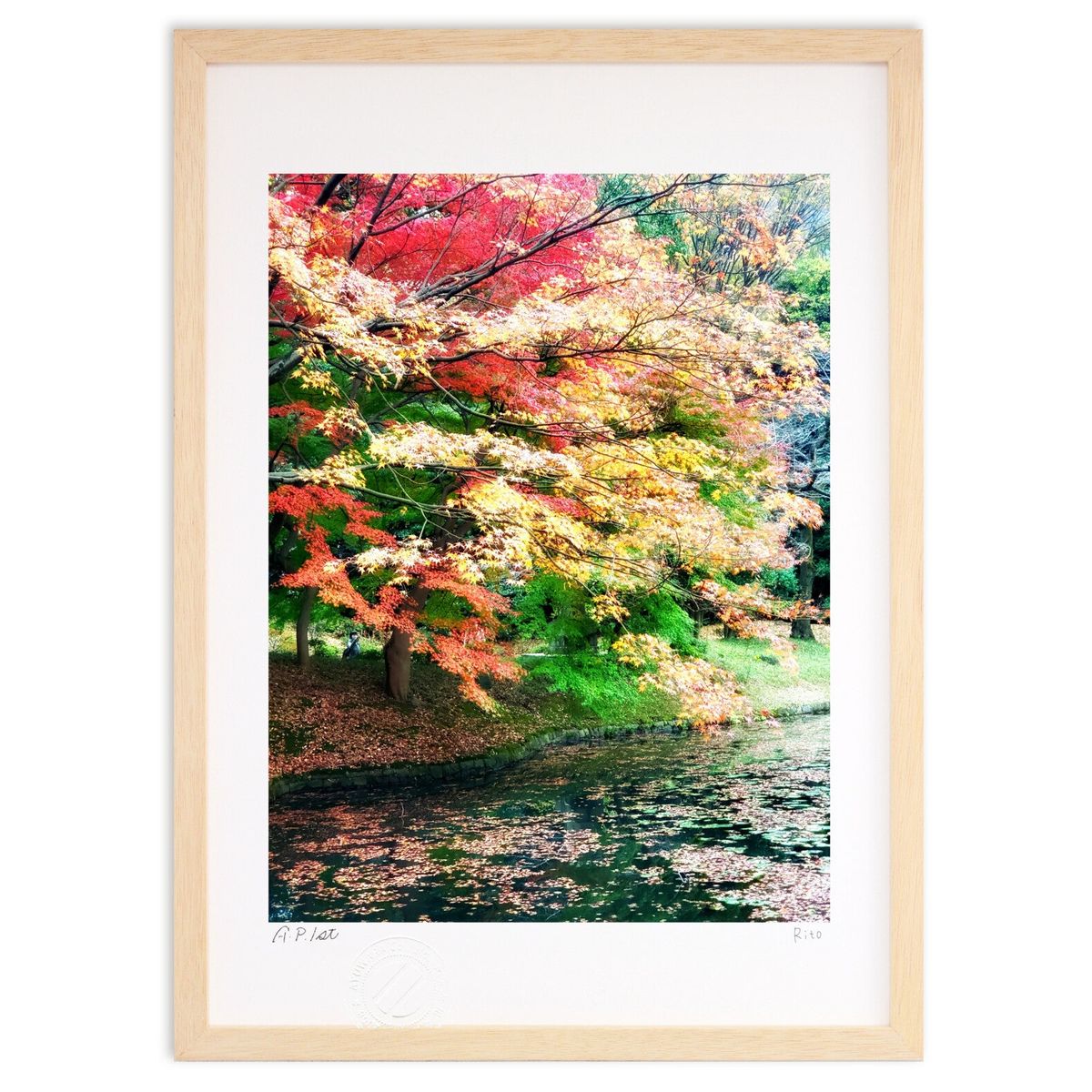 版画 色とりどり (Rito)インテリア 壁掛け 額入り 風景画 ポスター アート リビング 玄関に飾る 風水 プレゼント モダン アートフレーム