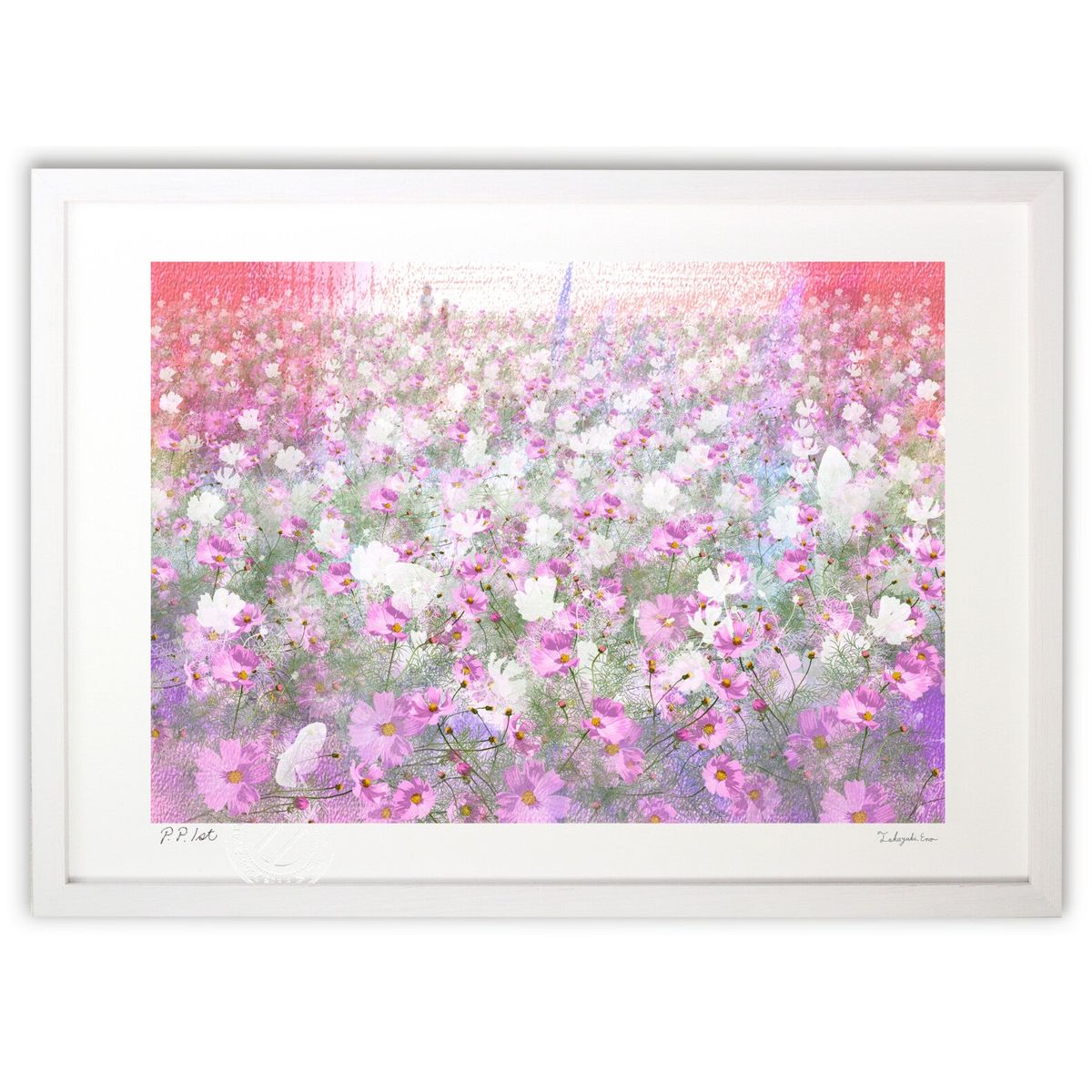 版画 cosmos (白川哲治)インテリア 壁掛け 額入り 風景画 ポスター アート リビング 玄関に飾る 風水 プレゼント モダン アートフレーム