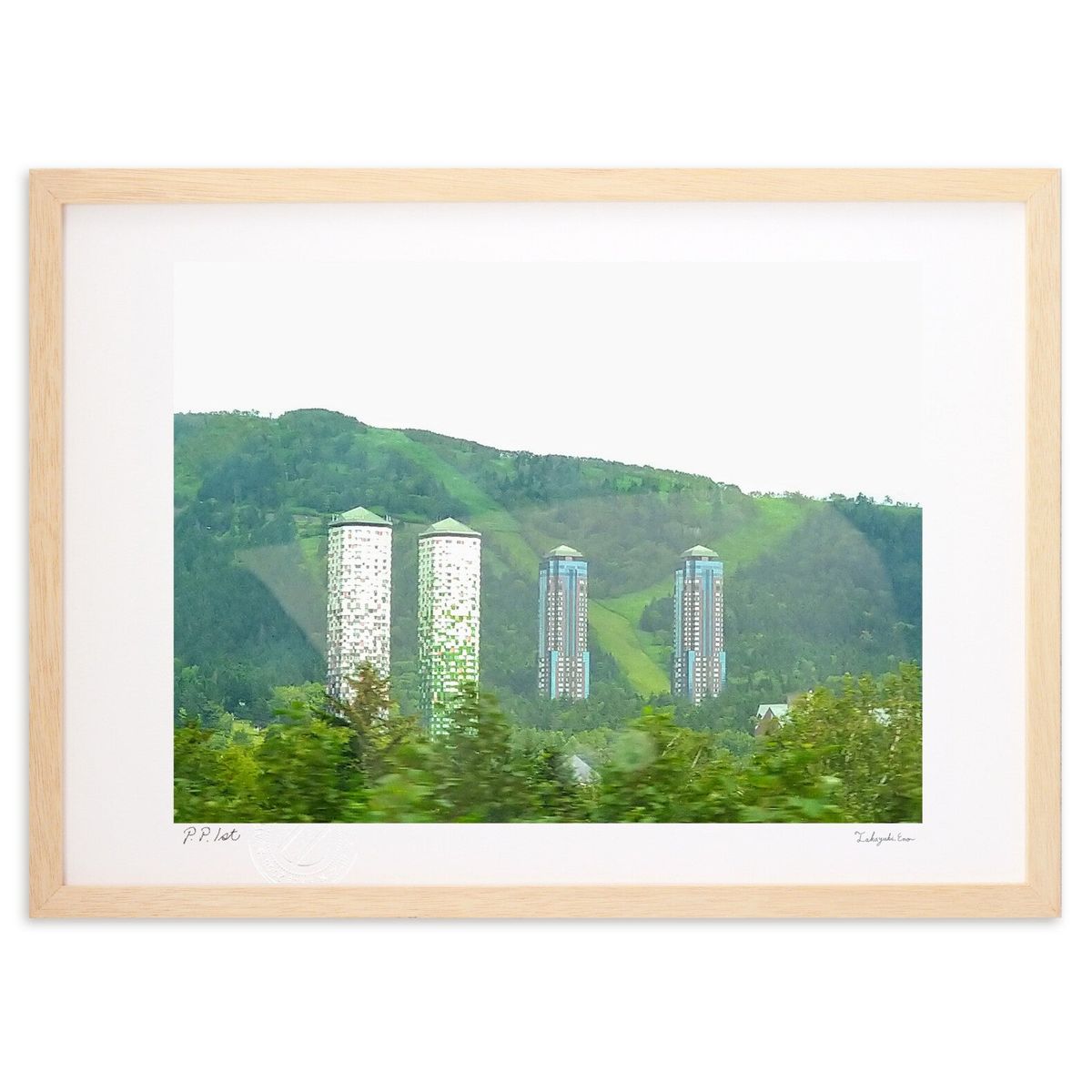 【スーパーSALE半額】版画 トマム (スノーバニラ)インテリア 壁掛け 額入り 風景画 ポスター アート リビング 玄関に飾る 風水 プレゼント モダン アー...