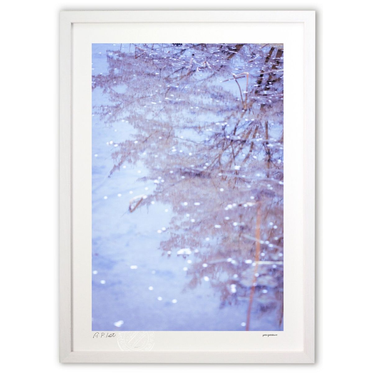 【スーパーSALE半額】版画 揺れる湖面の桜 (奴が岳魚)インテリア 壁掛け 額入り 風景画 ポスター アート リビング 玄関に飾る 風水 プレゼント モダン ...