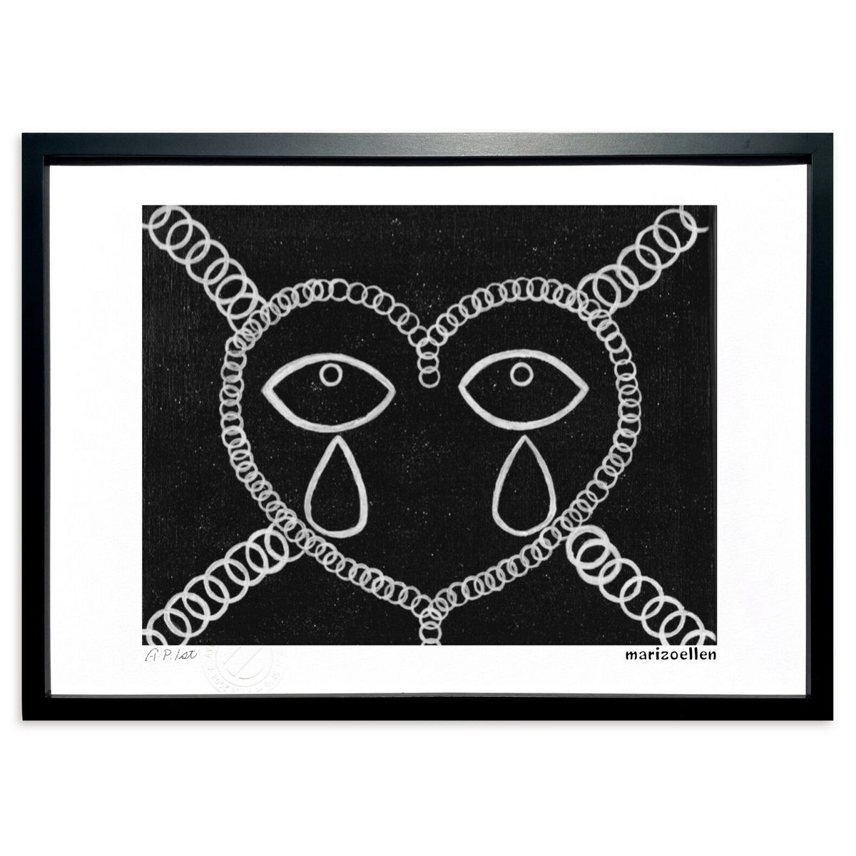 【スーパーSALE半額】版画 祈り (marizoellen)インテリア 壁掛け 額入り 風景画 ポスター アート リビング 玄関に飾る 風水 プレゼント モダ...