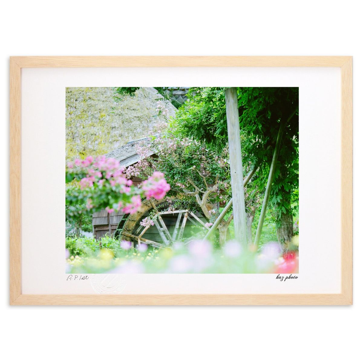 【スーパーSALE半額】版画 ふるさと (kaz photo)インテリア 壁掛け 額入り 風景画 ポスター アート リビング 玄関に飾る 風水 プレゼント モダ...