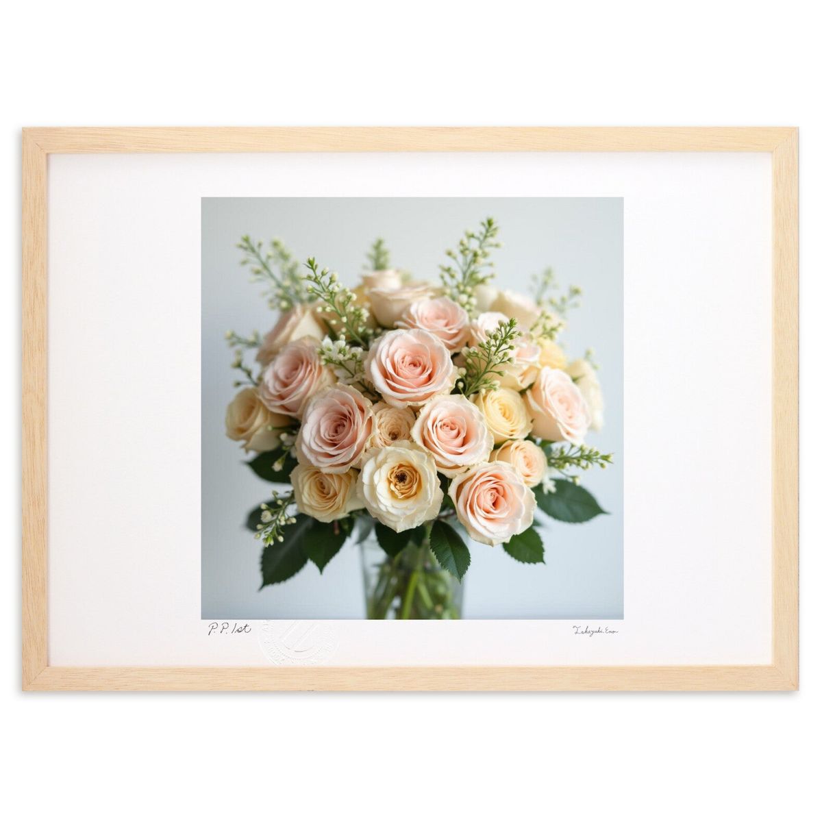 【スーパーSALE半額】版画 エレガントなブーケ (isa)インテリア 壁掛け 額入り 風景画 ポスター アート リビング 玄関に飾る 風水 プレゼント モダン...