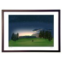 【スーパーSALE半額】版画 あの空の向こう (小田島 灯)インテリア 壁掛け 額入り 風景画 ポスター アート リビング 玄関に飾る 風水 プレゼント モダン...