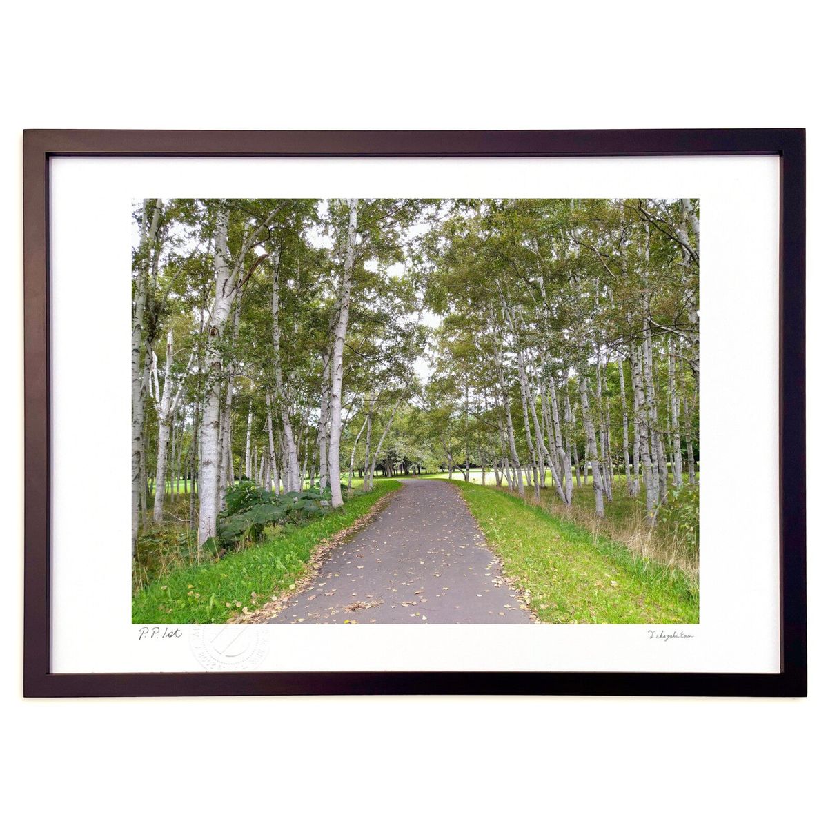 【スーパーSALE半額】版画 緑の世界 (スノーバニラ)インテリア 壁掛け 額入り 風景画 ポスター アート リビング 玄関に飾る 風水 プレゼント モダン ア...