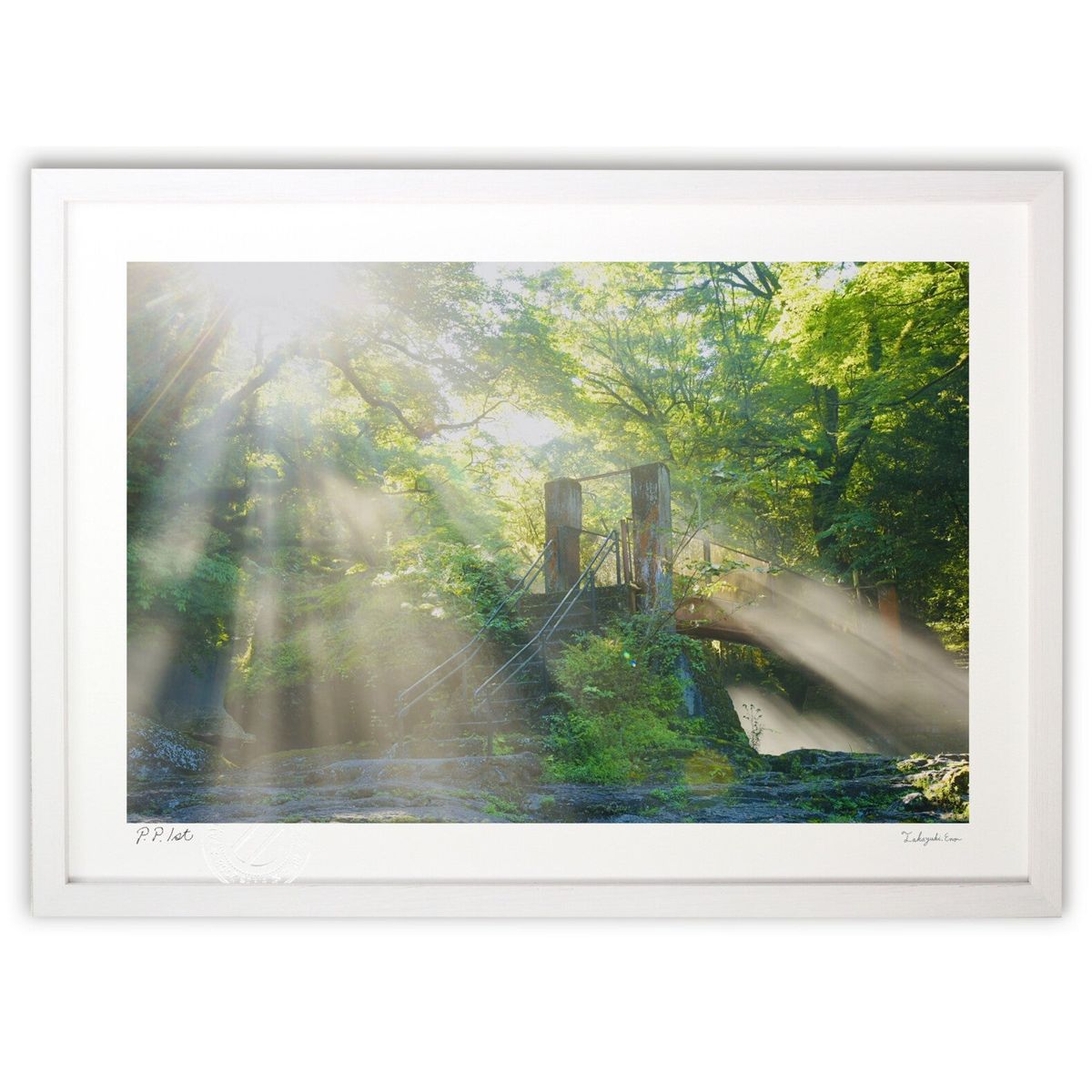 【スーパーSALE半額】版画 赤橋の光芒 (mitan)インテリア 壁掛け 額入り 風景画 ポスター アート リビング 玄関に飾る 風水 プレゼント モダン ア...