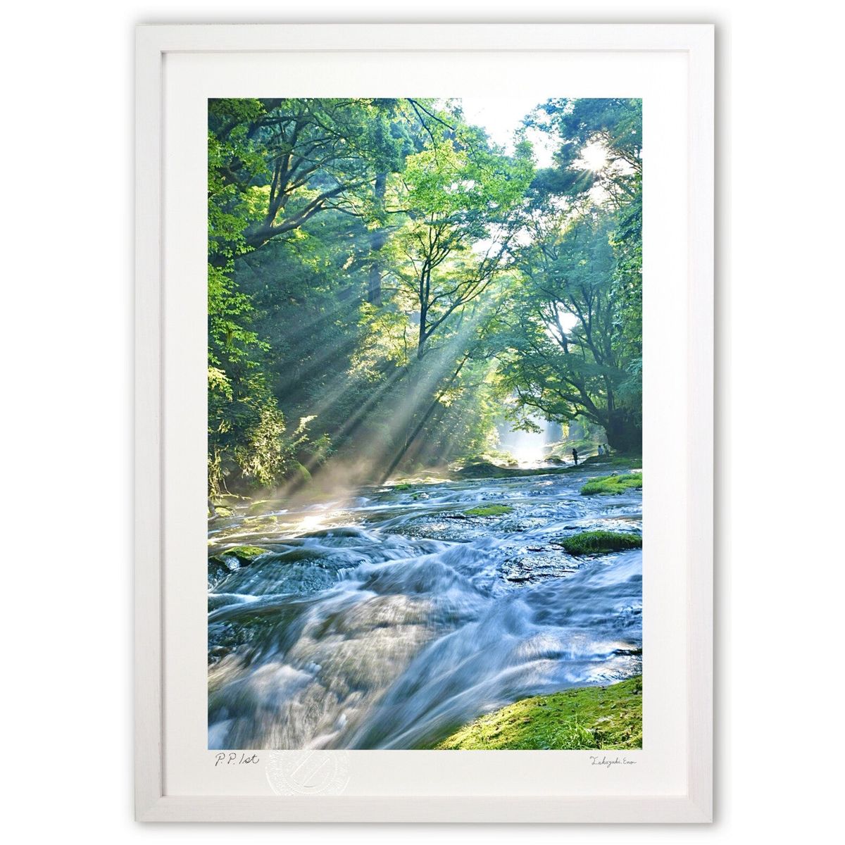 【スーパーSALE半額】版画 真夏の朝 (mitan)インテリア 壁掛け 額入り 風景画 ポスター アート リビング 玄関に飾る 風水 プレゼント モダン アー...