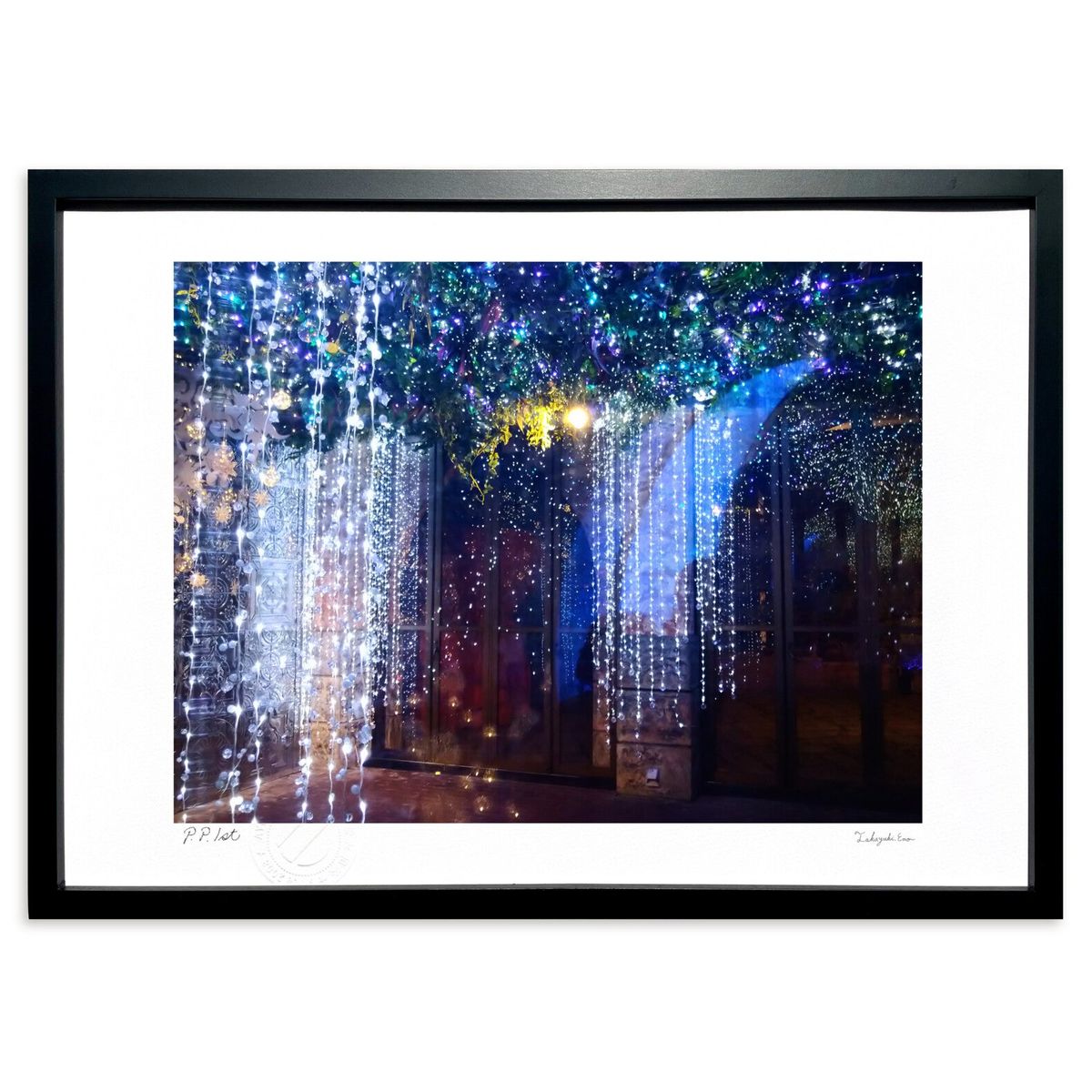 【スーパーSALE半額】版画 幻想的 (スノーバニラ)インテリア 壁掛け 額入り 風景画 ポスター アート リビング 玄関に飾る 風水 プレゼント モダン アー...