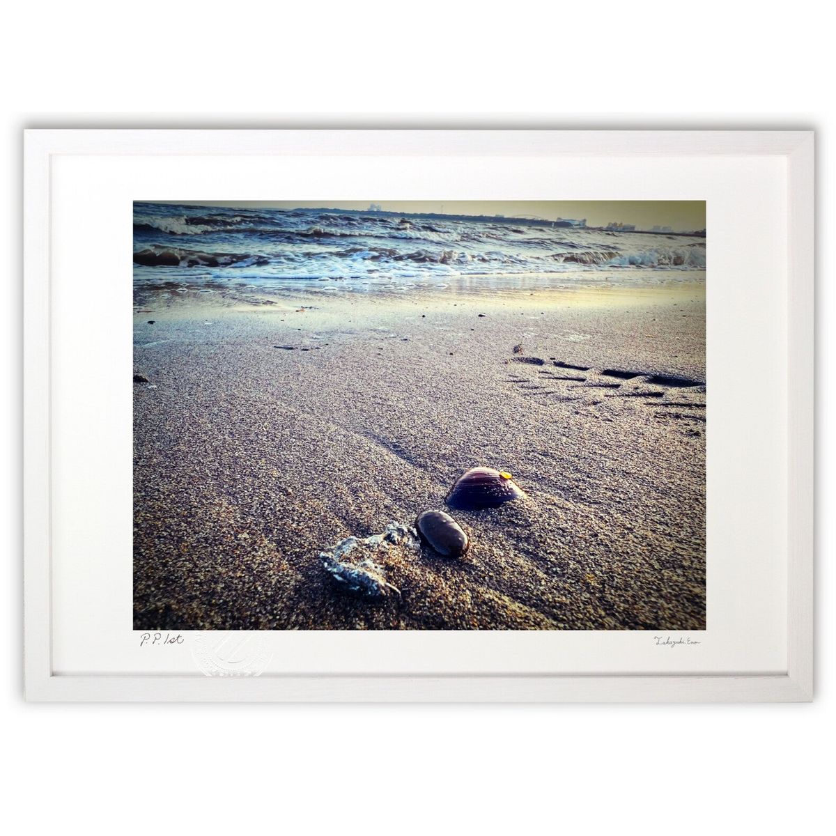 【スーパーSALE半額】版画 波の音 (hory)インテリア 壁掛け 額入り 風景画 ポスター アート リビング 玄関に飾る 風水 プレゼント モダン アートフ...