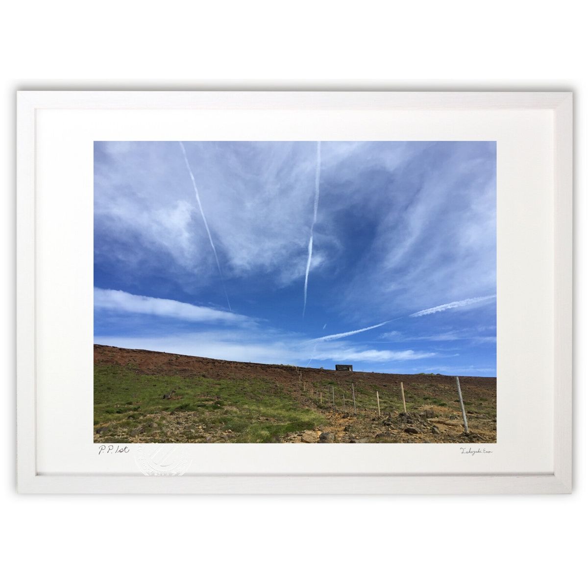 【スーパーSALE半額】版画 天空の散歩道 (菅沼誠)インテリア 壁掛け 額入り 風景画 ポスター アート リビング 玄関に飾る 風水 プレゼント モダン アー...