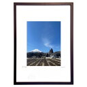 【スーパーSALE半額】版画 富士山と鳳凰 (ひろゆき)インテリア 壁掛け 額入り 風景画 ポスター アート リビング 玄関に飾る 風水 プレゼント モダン ア...