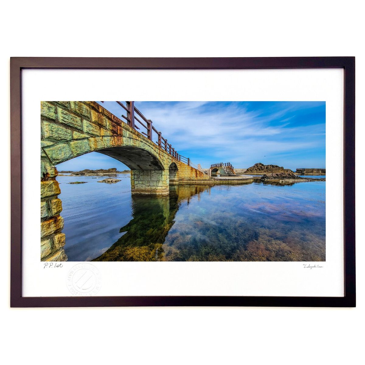 【スーパーSALE半額】版画 佐渡の風景 (mameco)インテリア 壁掛け 額入り 風景画 ポスター アート リビング 玄関に飾る 風水 プレゼント モダン ...