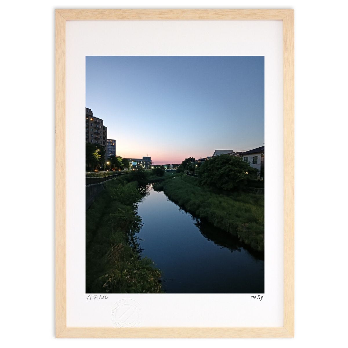 【スーパーSALE半額】版画 写真 夕日のカクテル (日々39(ひび さんきゅう))