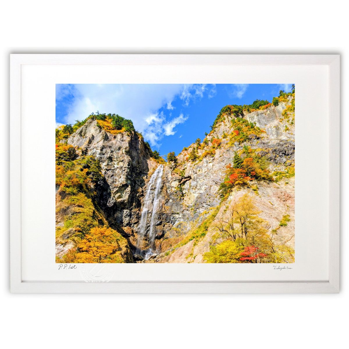 【スーパーSALE半額】版画 版画 ふくべの大滝と金襴銀襴 (cojyoco)