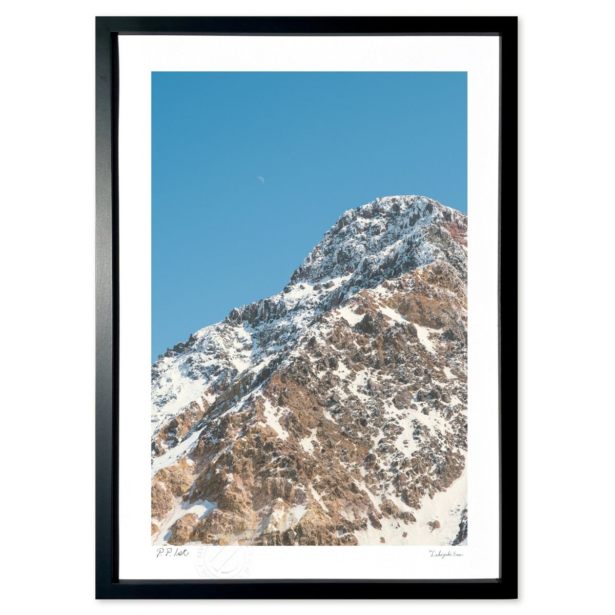 【スーパーSALE半額】版画 有明の月と櫛ヶ峰 (Tsubasa Sato)