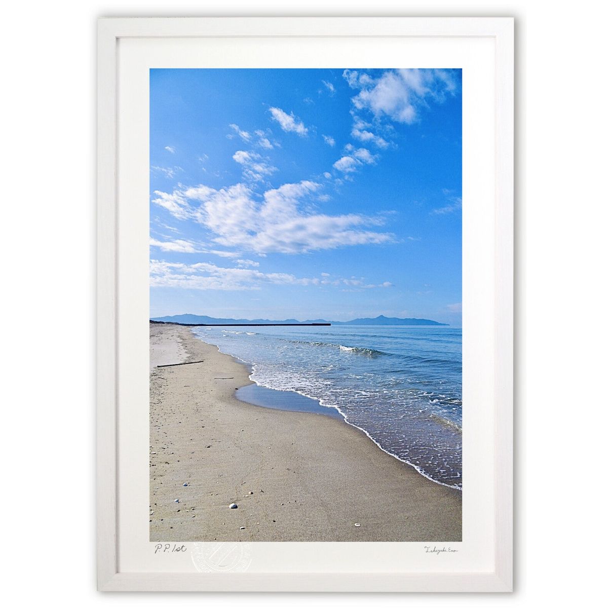 【スーパーSALE半額】版画 海岸 (mitan)インテリア 壁掛け 額入り 風景画 ポスター アート リビング 玄関に飾る 風水 プレゼント モダン アートフ...