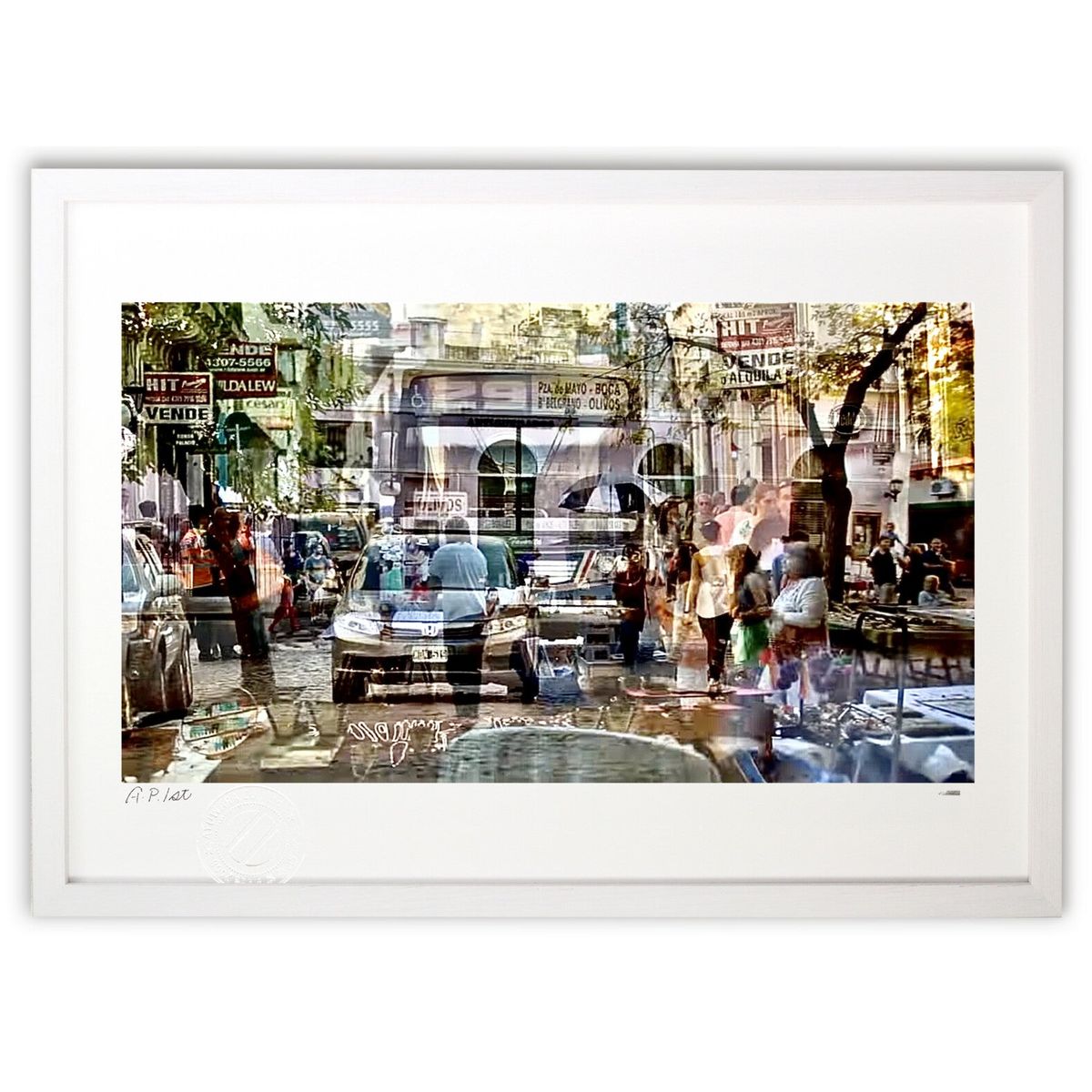 【スーパーSALE半額】版画 街並み (kaminacolours(カミナカラーズ))