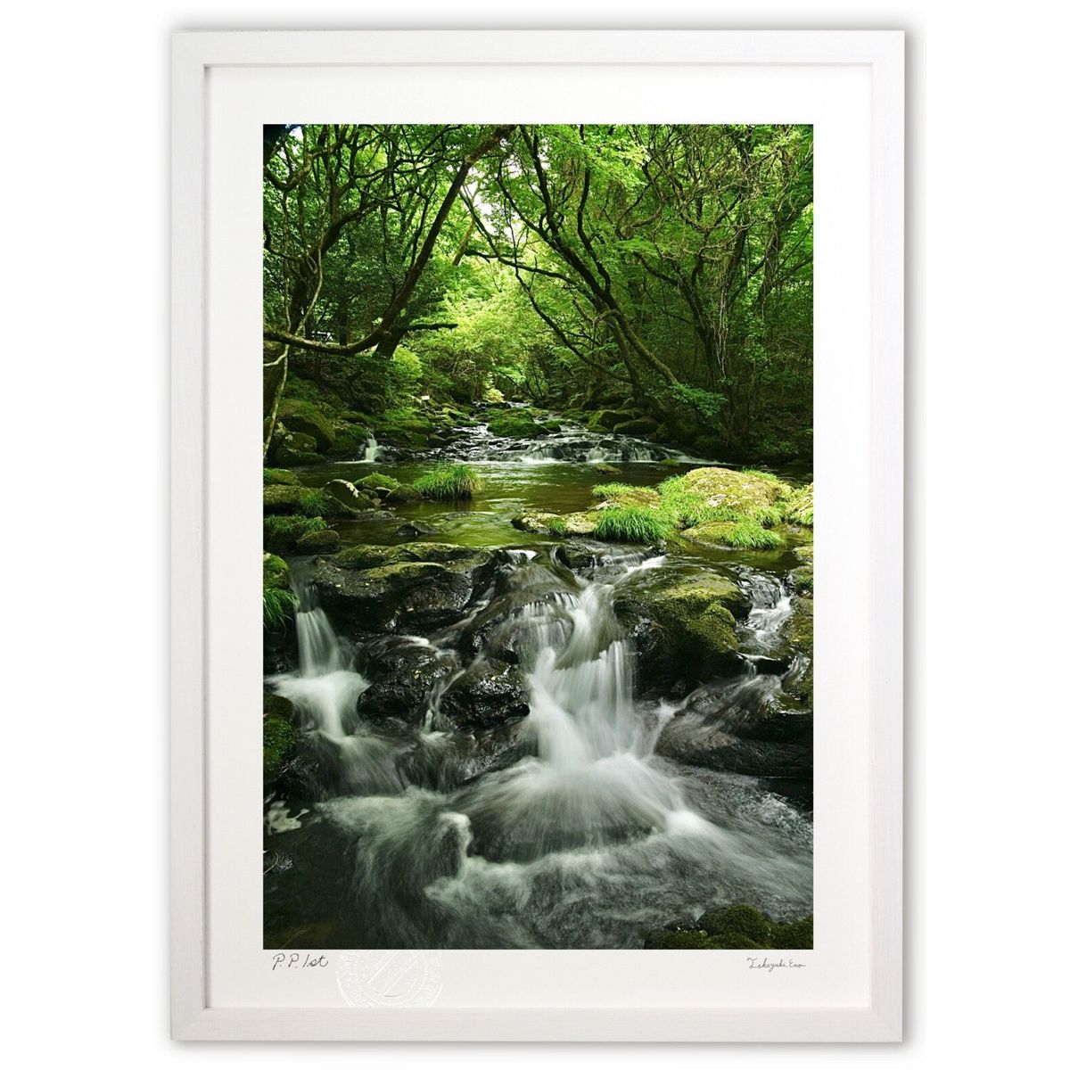 【スーパーSALE半額】版画 涼を楽しむ (mitan)インテリア 壁掛け 額入り 風景画 ポスター アート リビング 玄関に飾る 風水 プレゼント モダン ア...