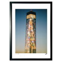 【スーパーSALE半額】版画 Xmasツリーの千葉ポートタワー (todo_0221)